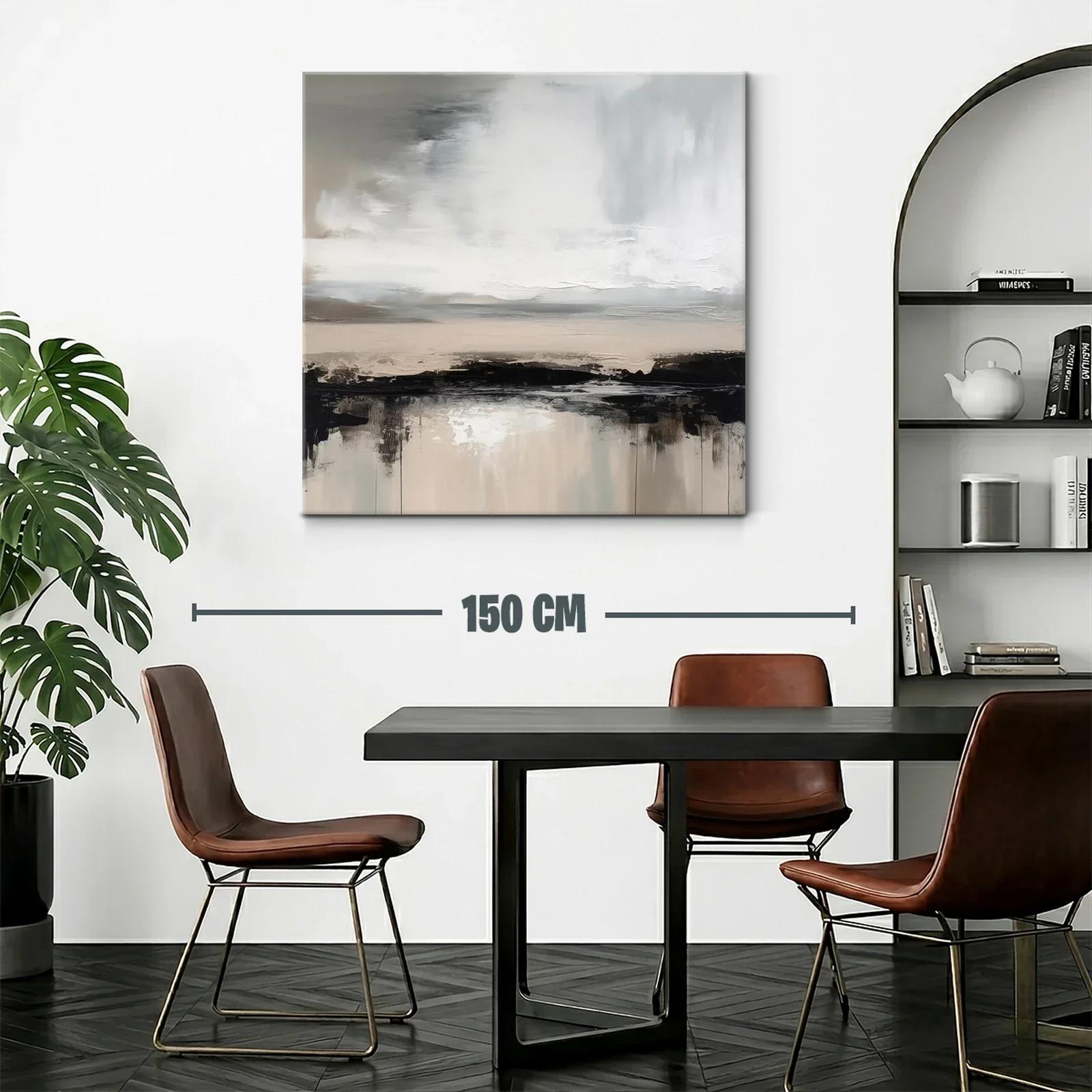Paisaje abstracto en tonos neutros y texturas suaves — miniatura 2