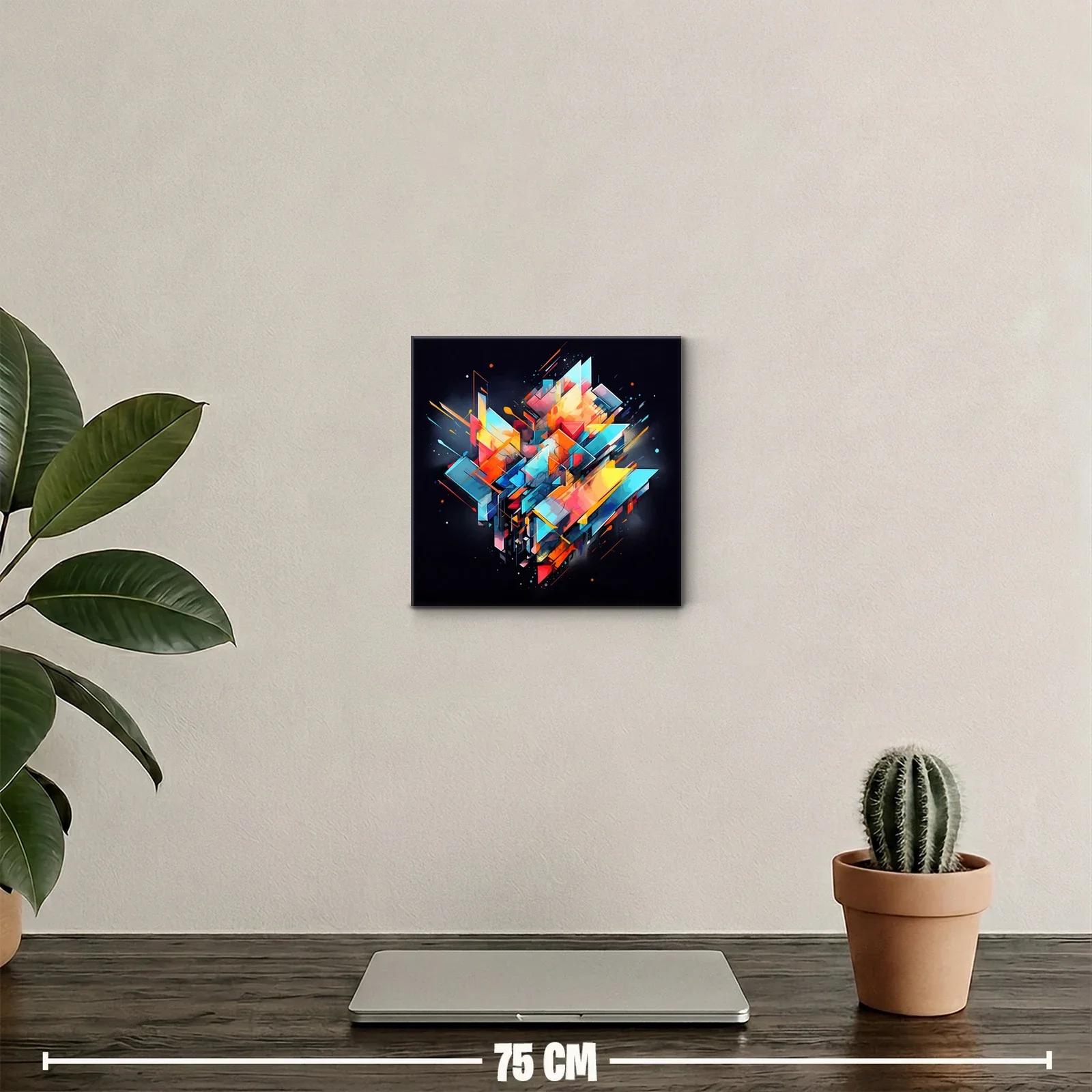 Composición geométrica vibrante con explosión de color — miniatura 2