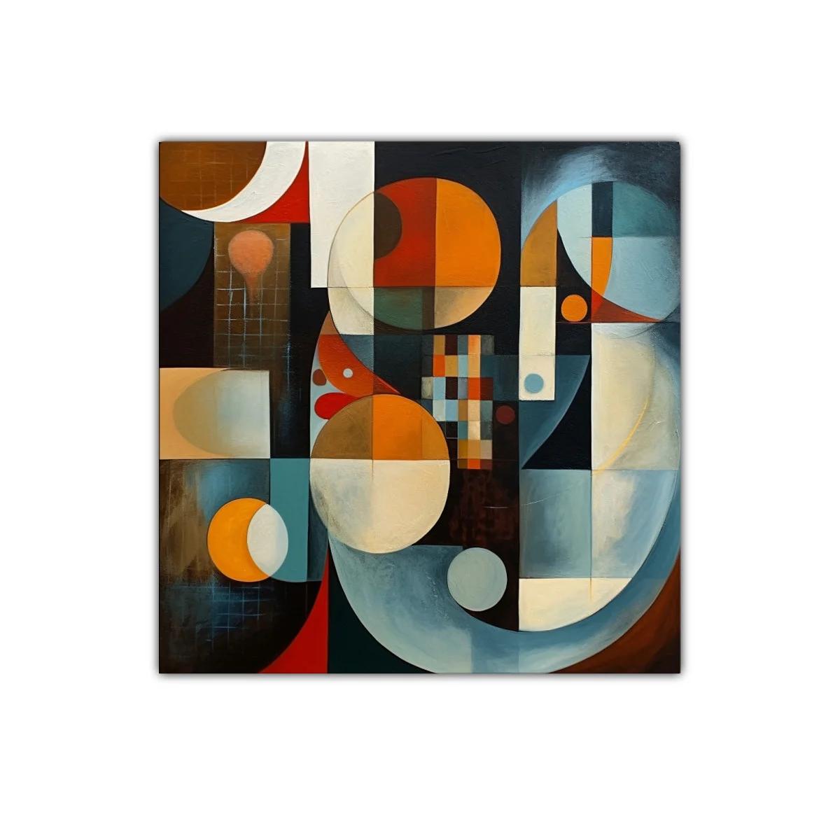 Composición abstracta con formas geométricas y colores cálidos — imagen principal