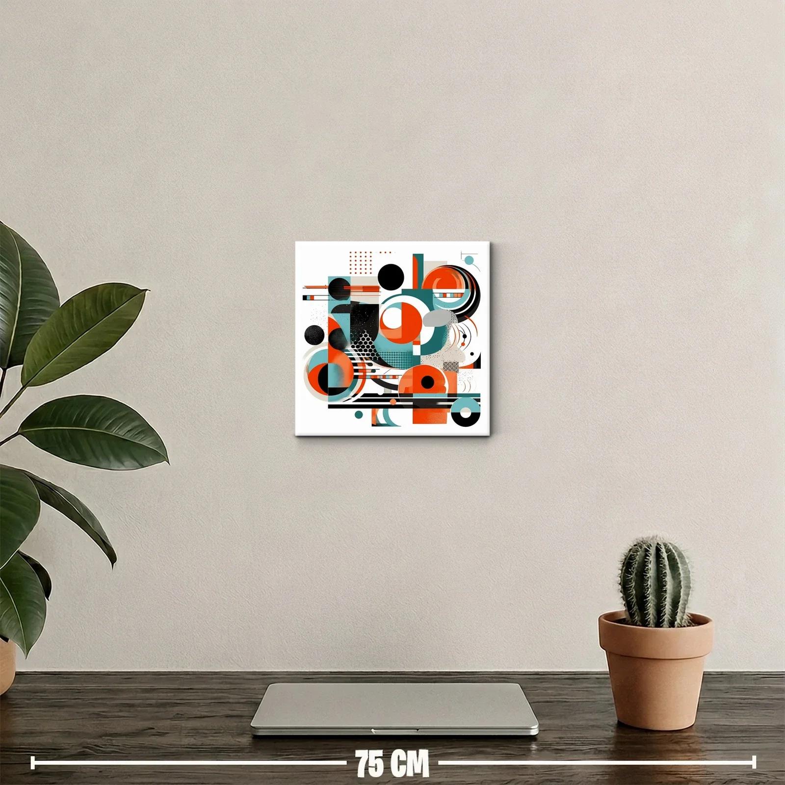 Composición abstracta en tonos vibrantes y geométricos — miniatura 2