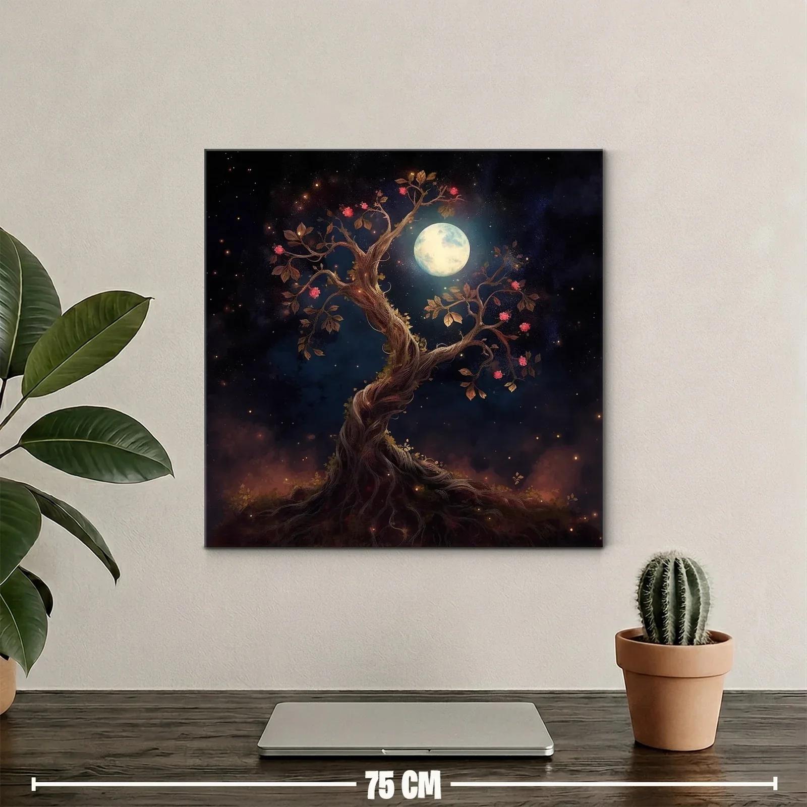 Árbol encantado bajo la luz de la luna llena — miniatura 2