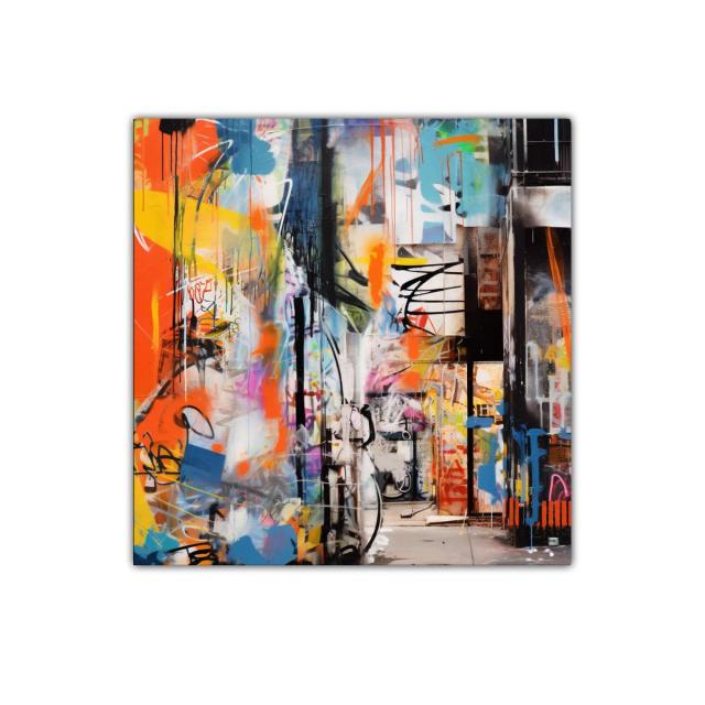 Cuadro decorativo con vibrante estilo urbano y colores intensos