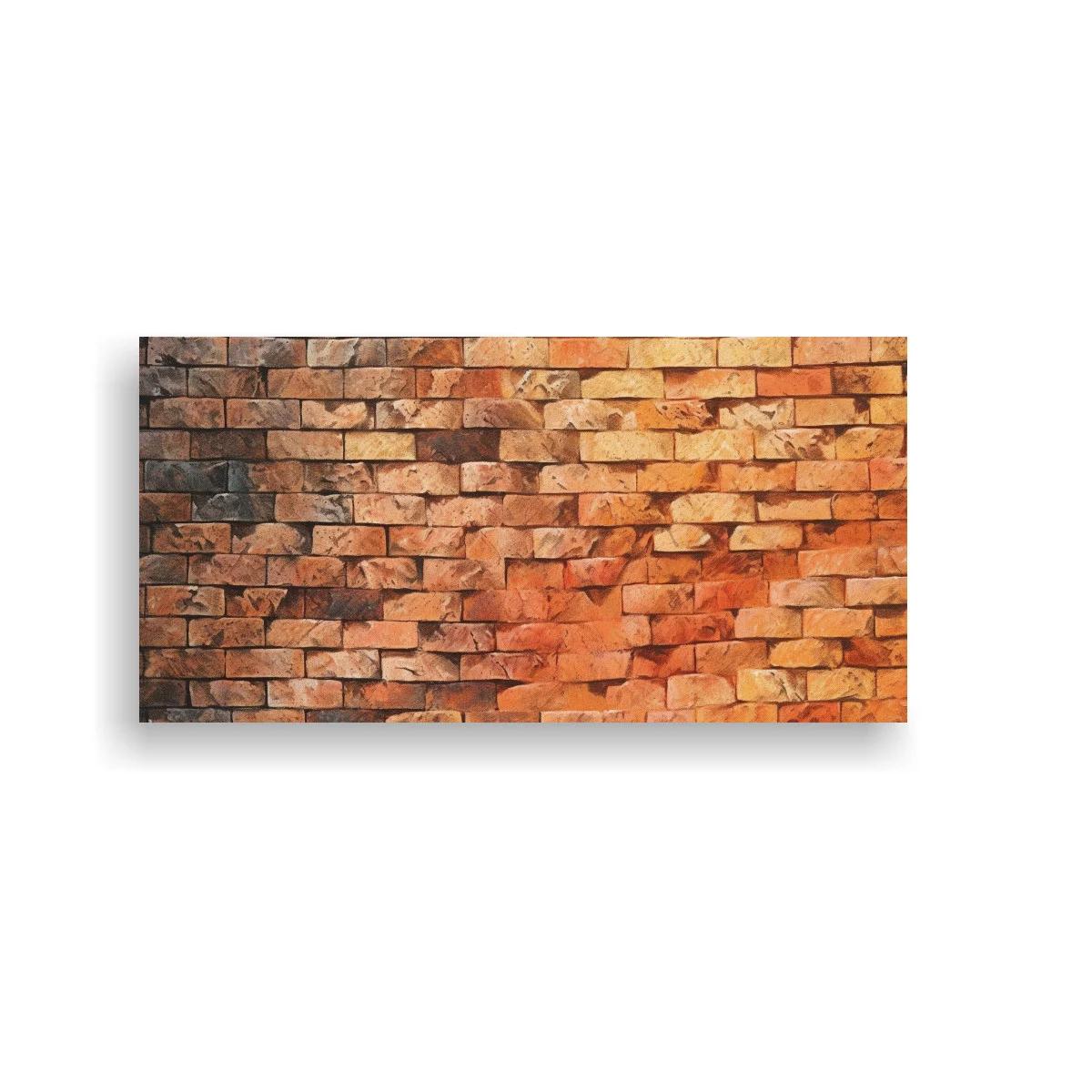 Cuadro pared de ladrillo con textura y tonos terracota — imagen principal