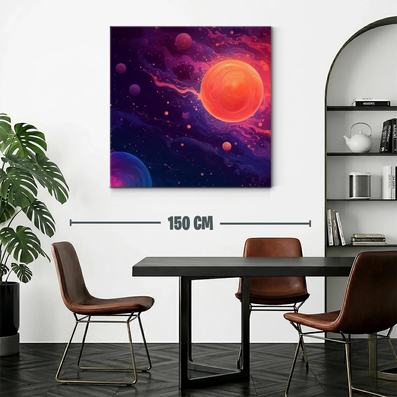 Cuadro cósmico con planetas vibrantes y energía galáctica — miniatura 2