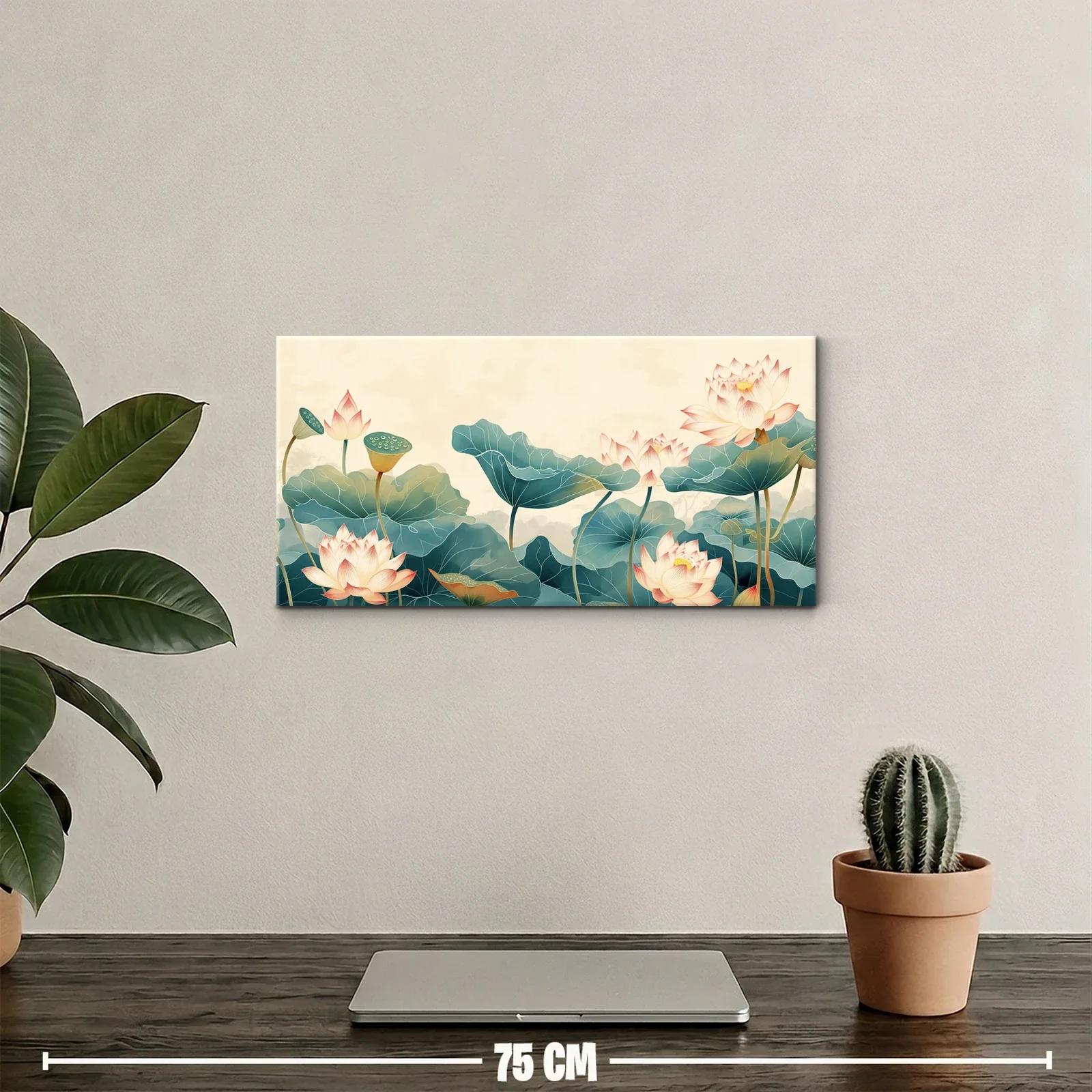 Cuadro flores de loto en capas — miniatura 2