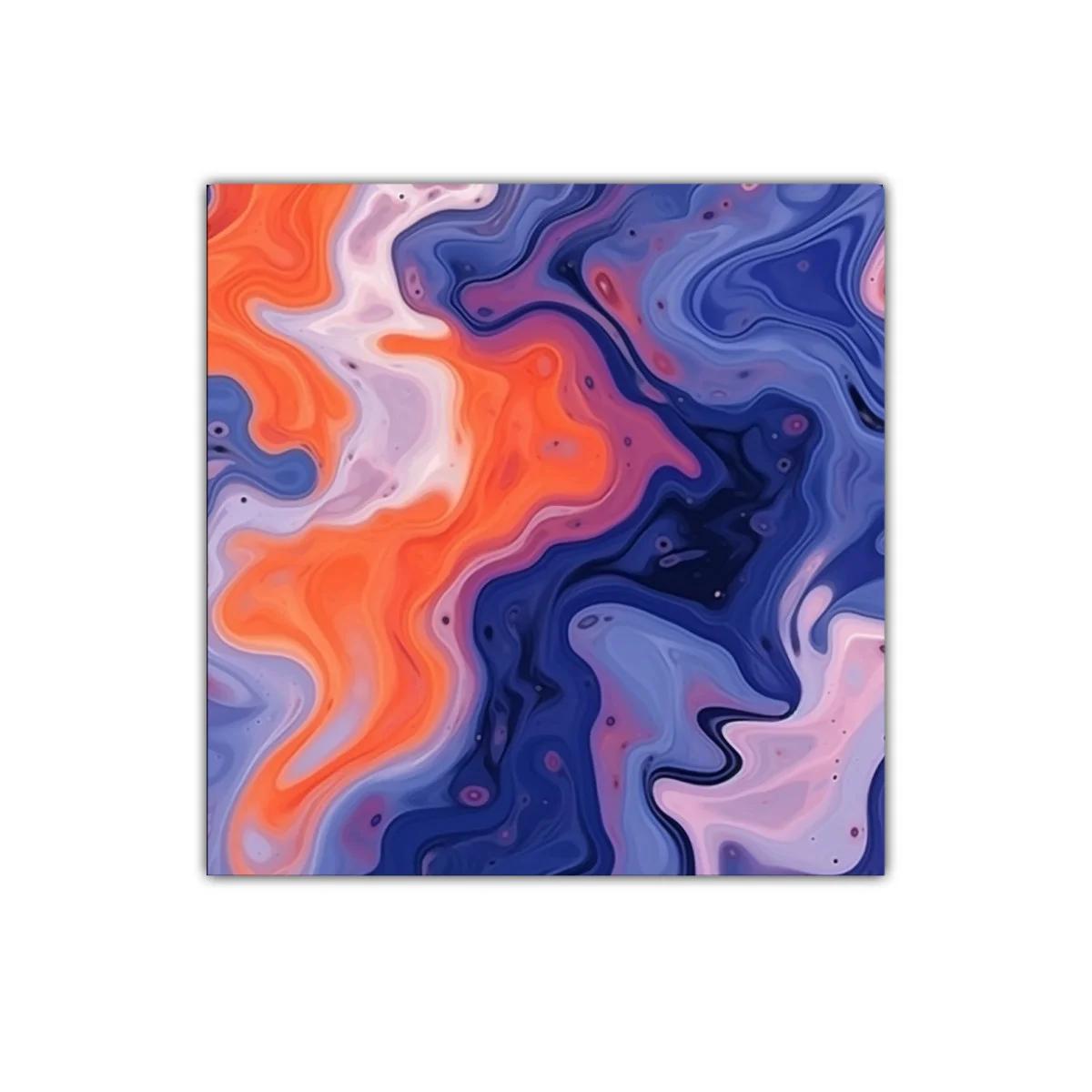 Composición abstracta con fluidas formas en tonos vivos — miniatura 1