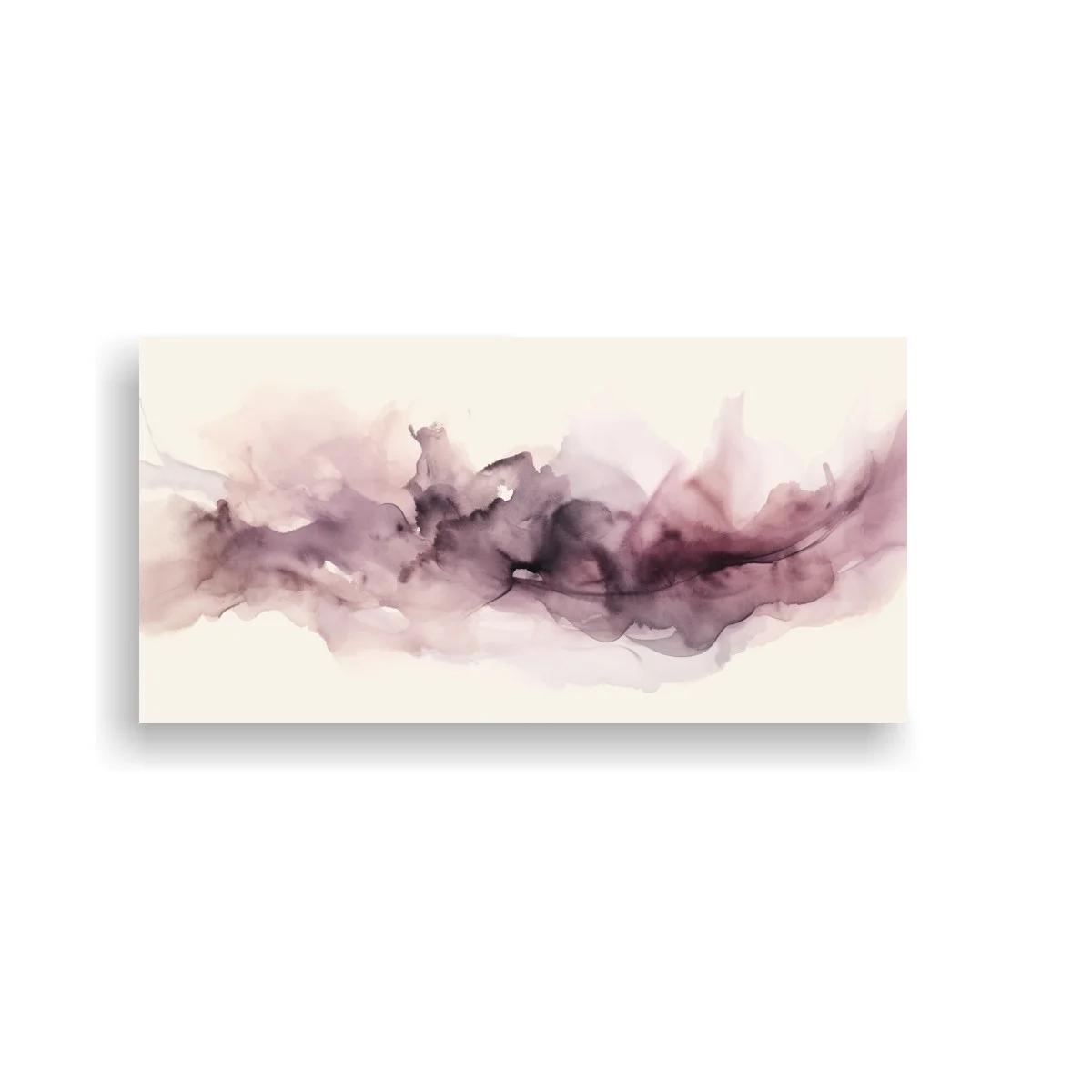 Cuadro nube de tinta malva con acumulación tonal central