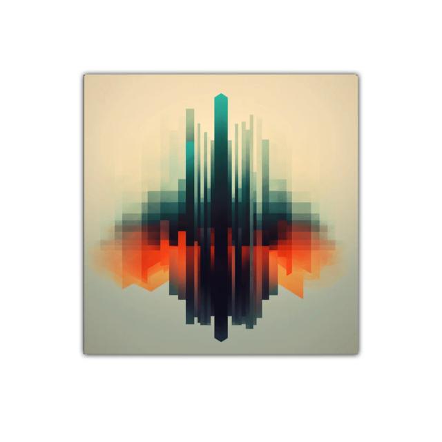 Composición geométrica con tonos vibrantes y elegantes