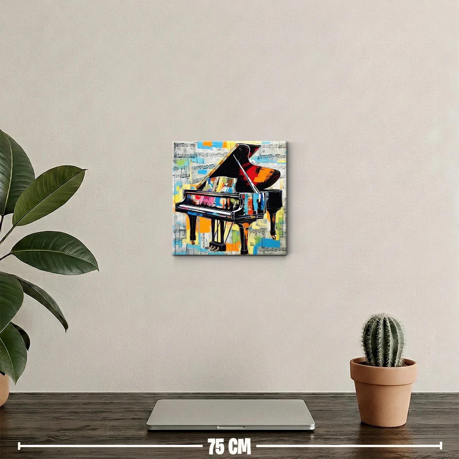 Cuadro moderno de piano con vibrantes colores abstractos — miniatura 2