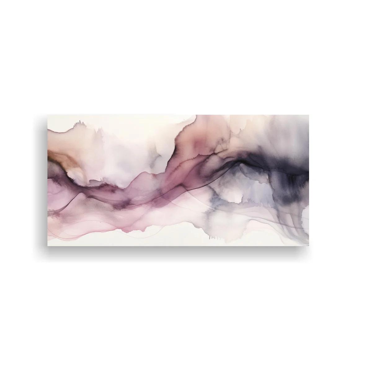 Cuadro abstracción de tinta fluida con banda ondulante — imagen principal