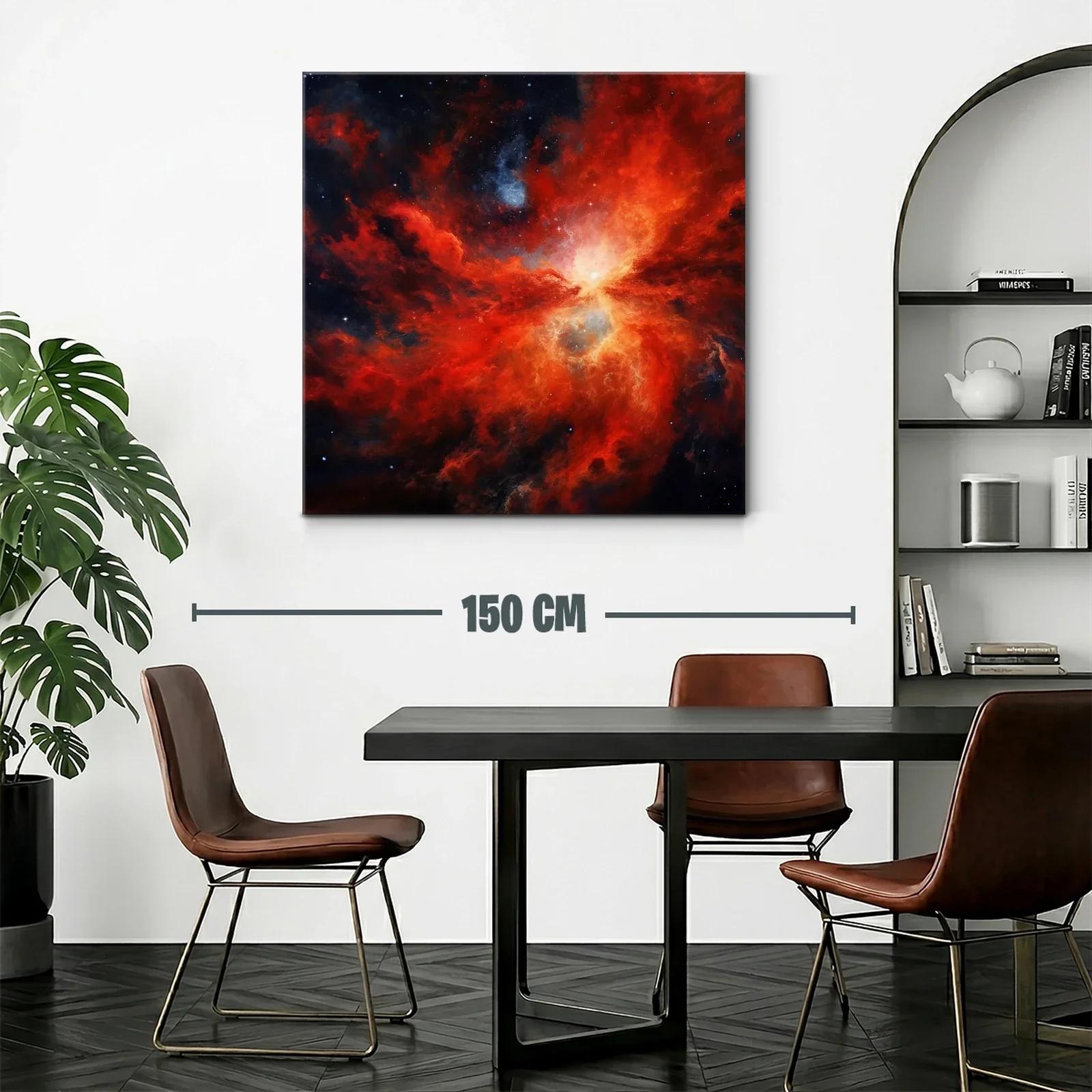 Explosión cósmica en vibrantes tonos rojos y naranjas — miniatura 2