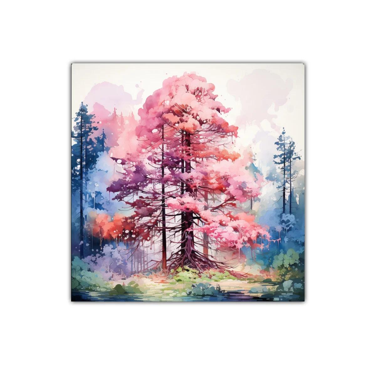 Árbol en tonos rosas y azules con atmósfera onírica — imagen principal