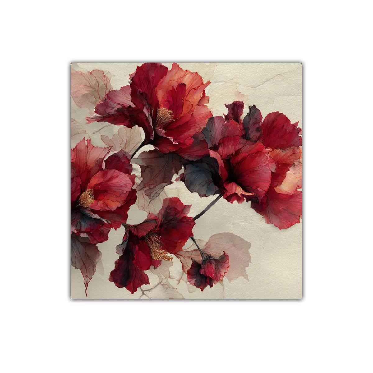 Elegancia floral en tonos granates intensos y sombras suaves — imagen principal