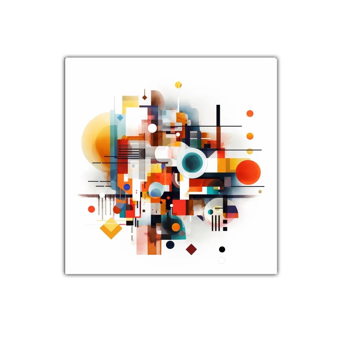 Composición abstracta con formas geométricas y colores vibrantes — imagen principal