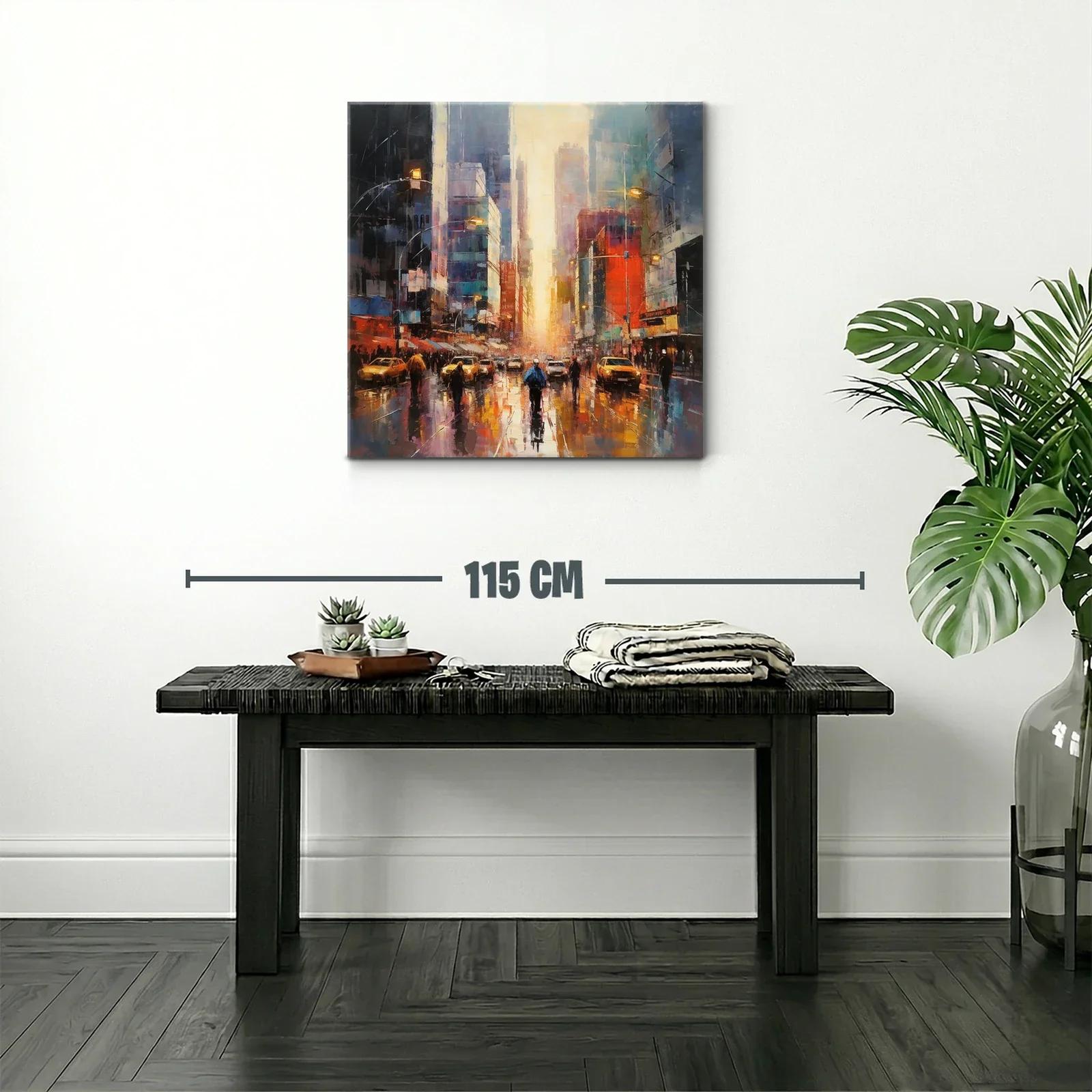 Atardecer urbano con reflejos en ciudad vibrante — miniatura 2