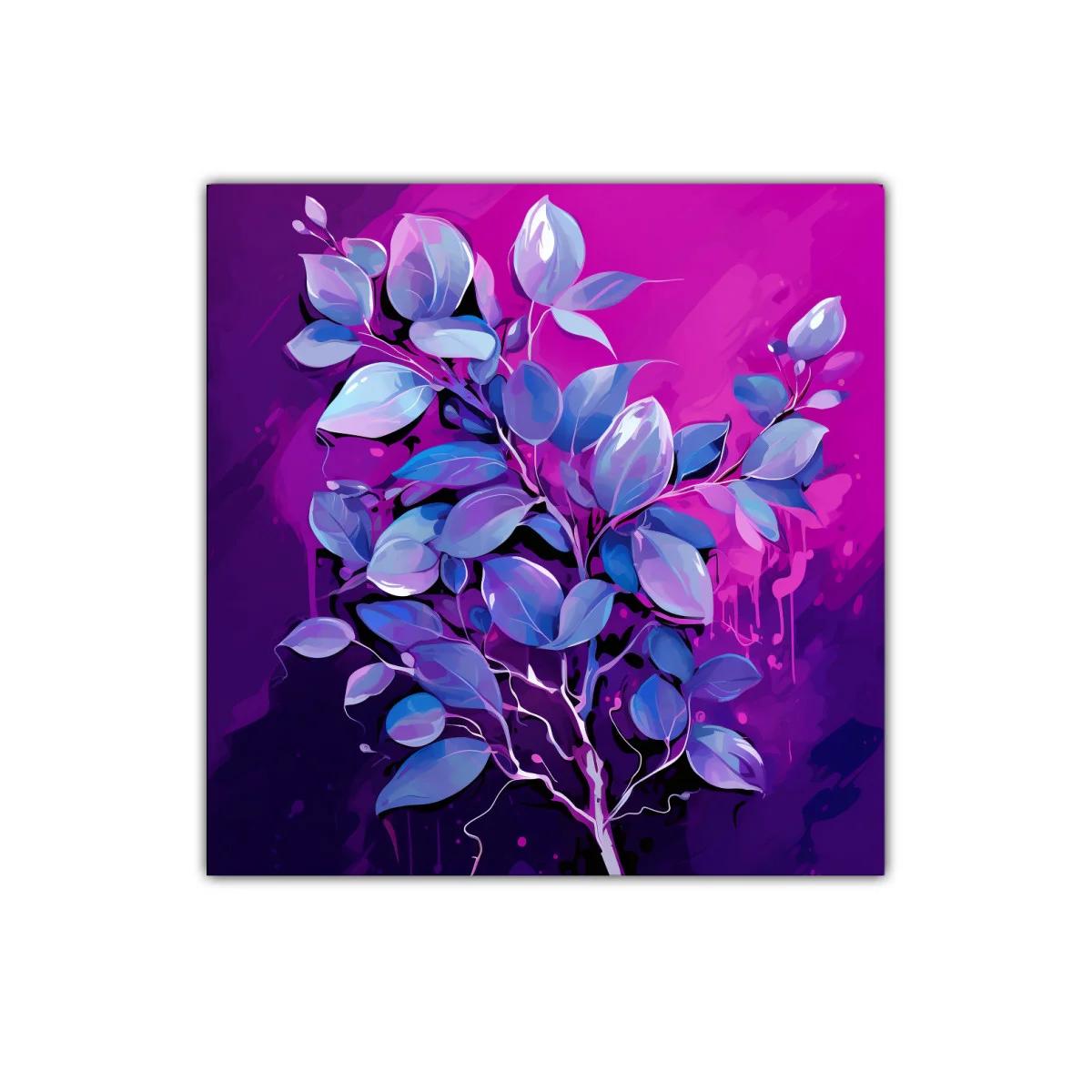 Elegante composición floral en tonos violetas y azules — imagen principal