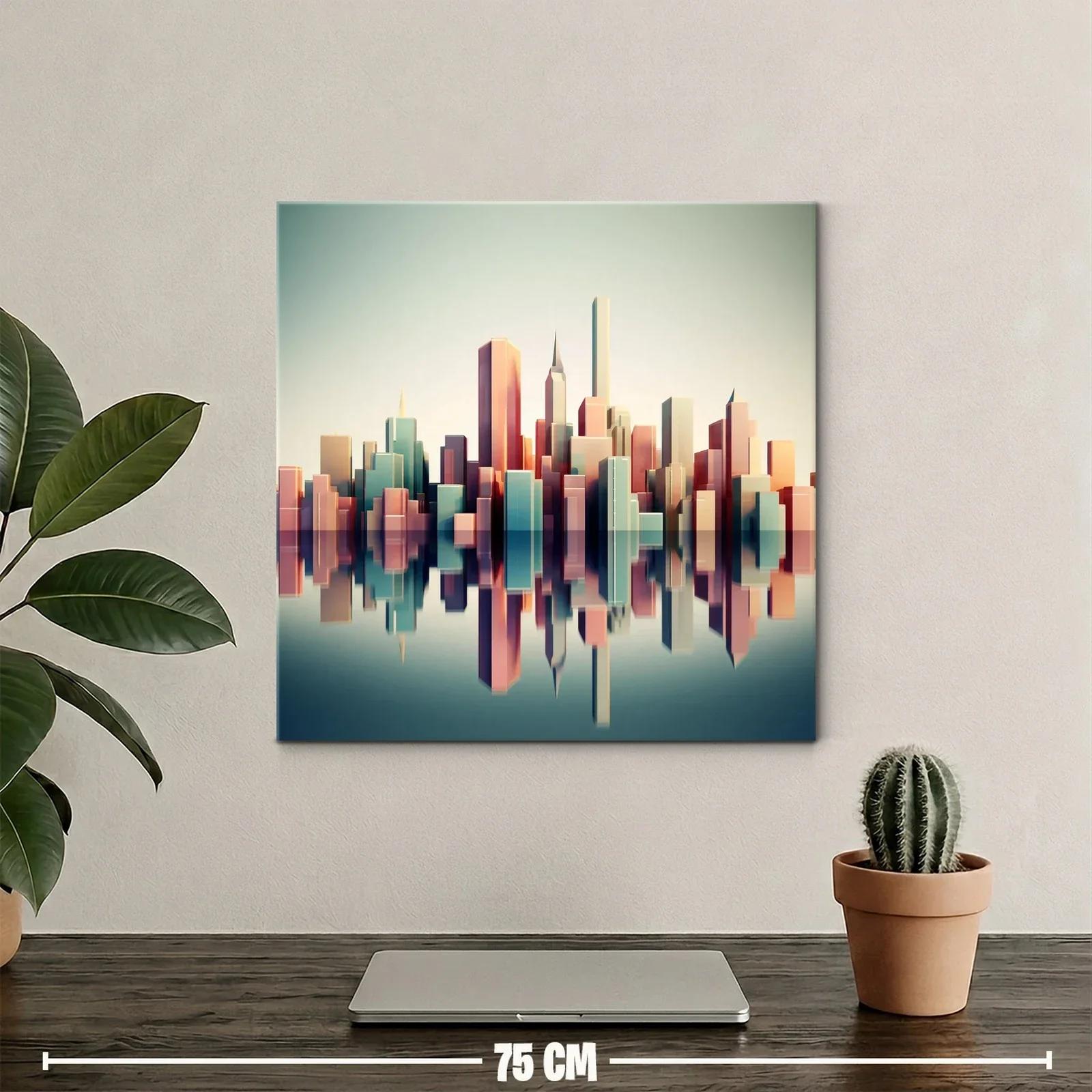 Reflejos urbanos en tonos pastel suaves y equilibrados — miniatura 2