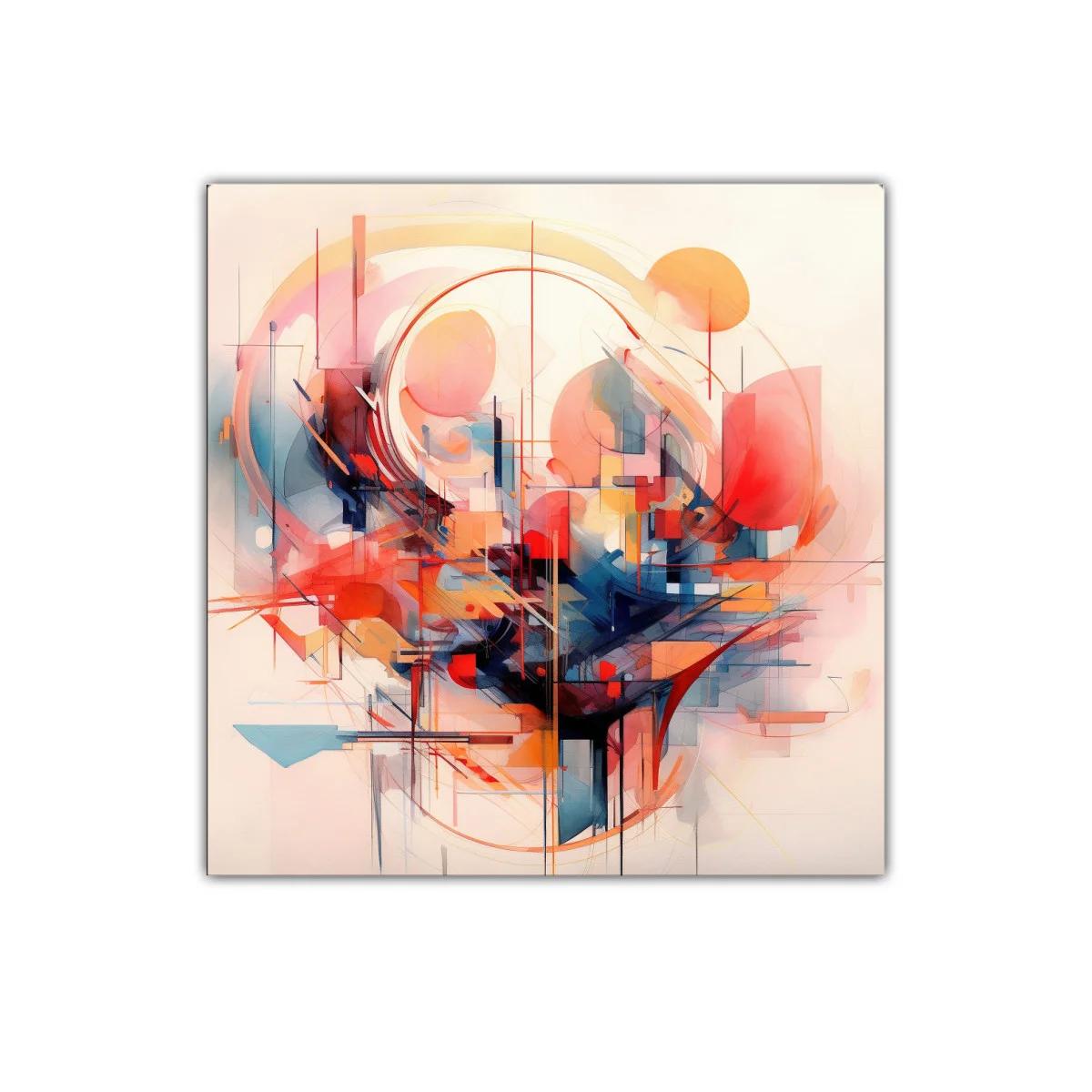 Composición abstracta con formas dinámicas y colores vibrantes — imagen principal