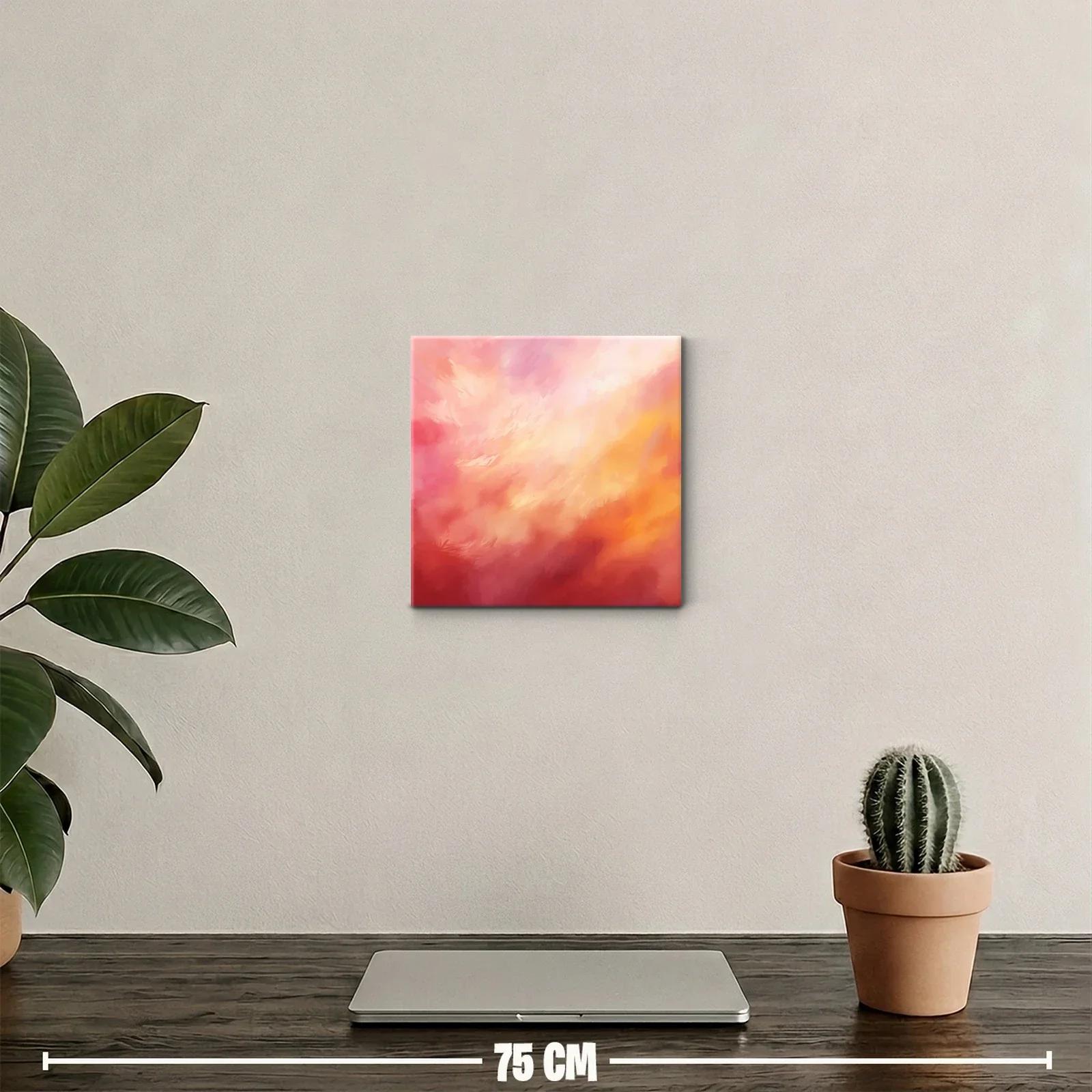 Cuadro abstracto en tonos cálidos para ambientes acogedores — miniatura 2