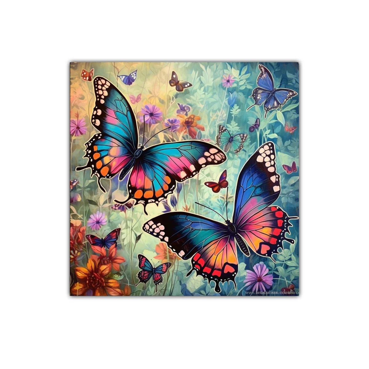 Mariposas vibrantes en un jardín de ensueño — imagen principal