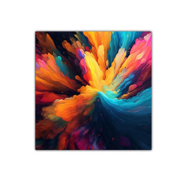 Cuadro explosión de color vibrante para interiores modernos