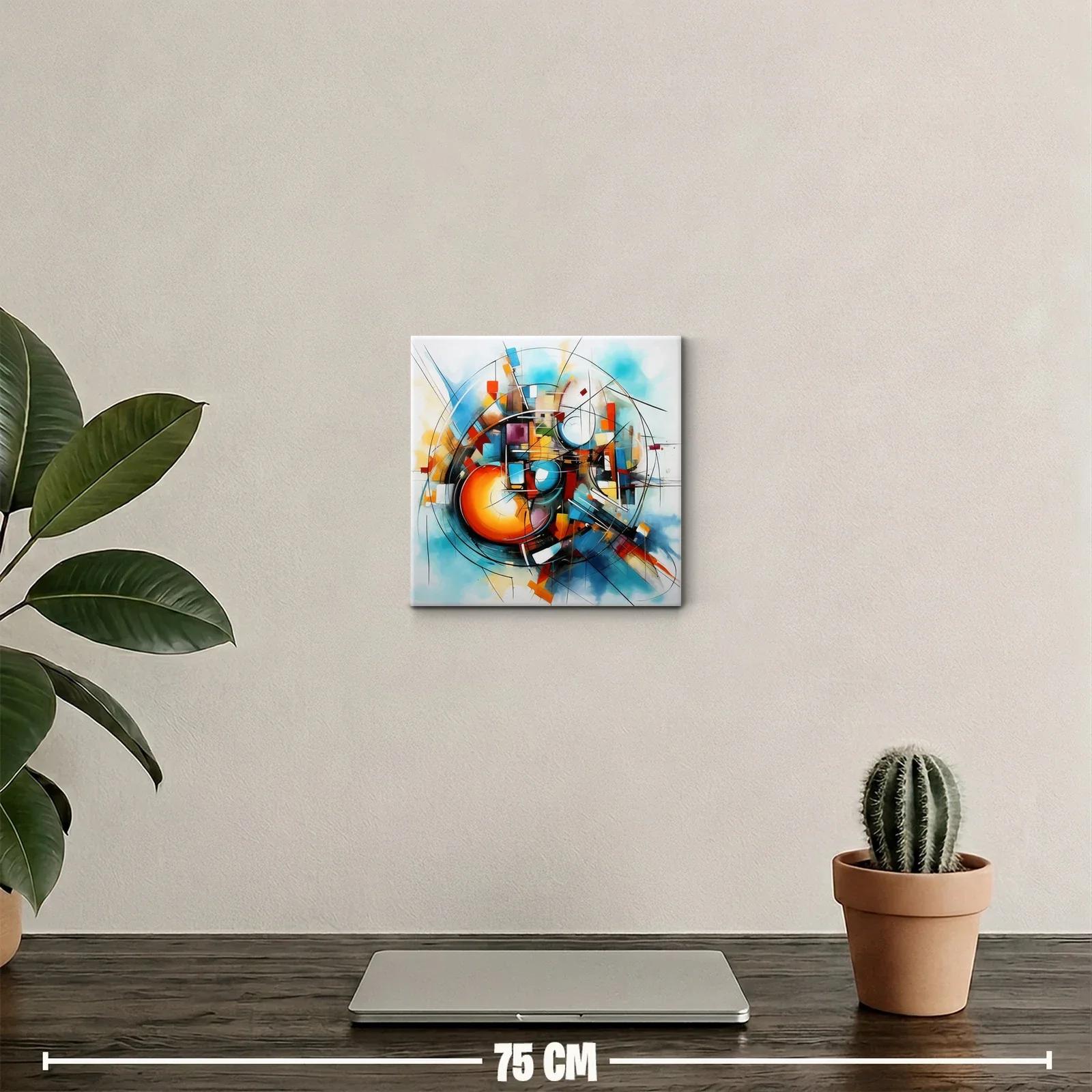 Composición abstracta con formas geométricas y colores vibrantes — miniatura 2