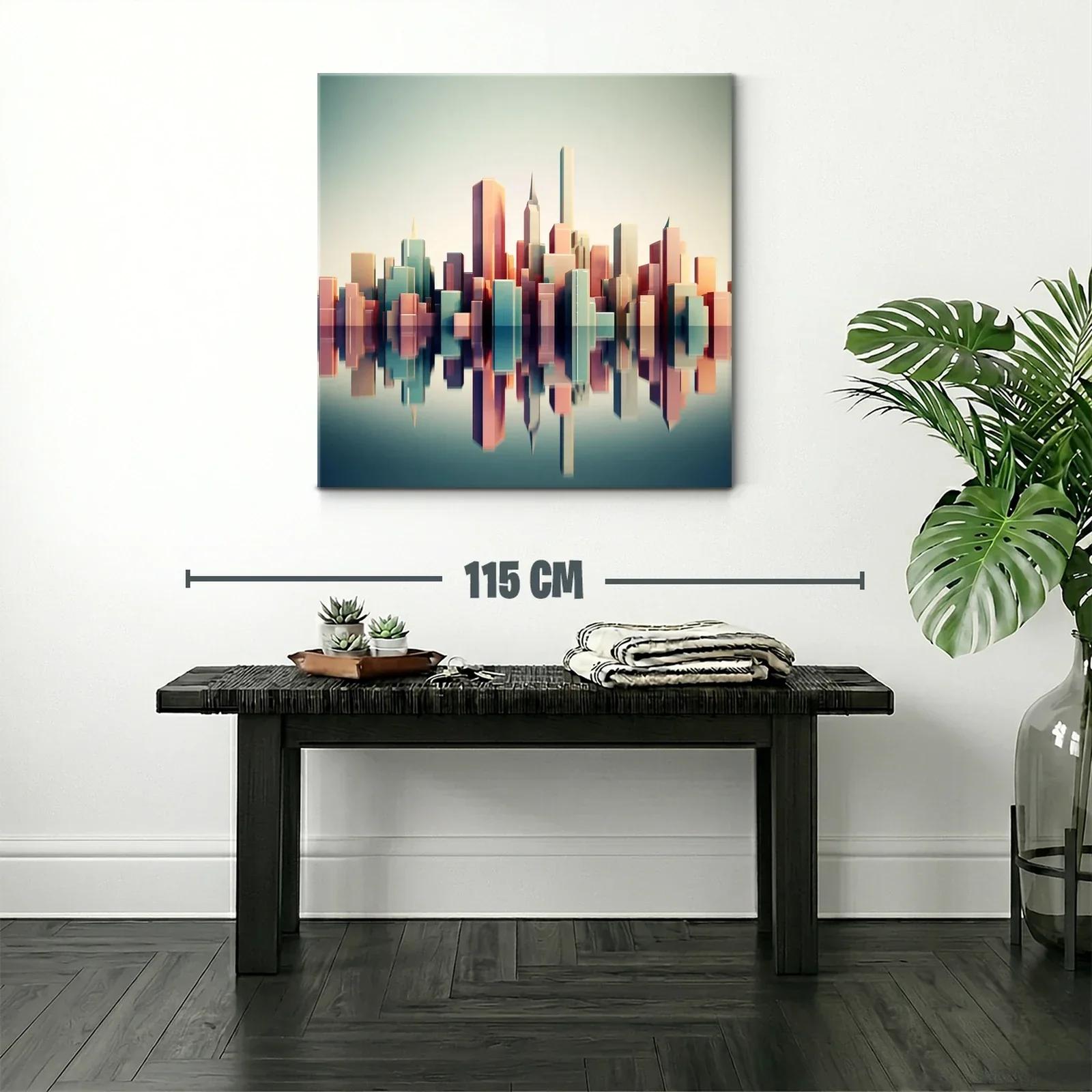 Reflejos urbanos en tonos pastel suaves y equilibrados — miniatura 2