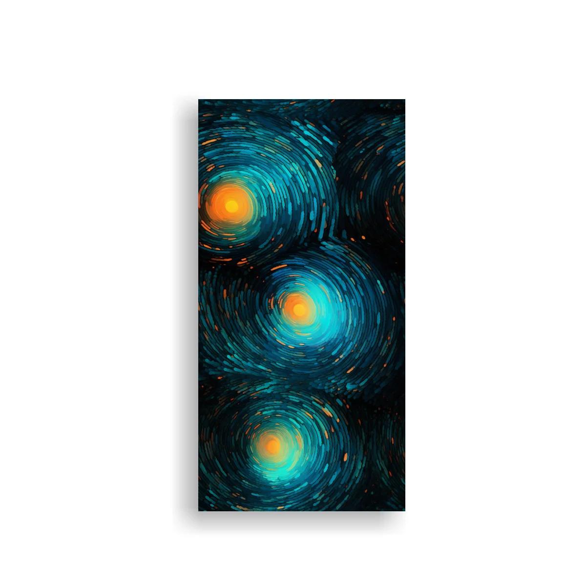 Cuadro remolinos luminosos en fondo oscuro