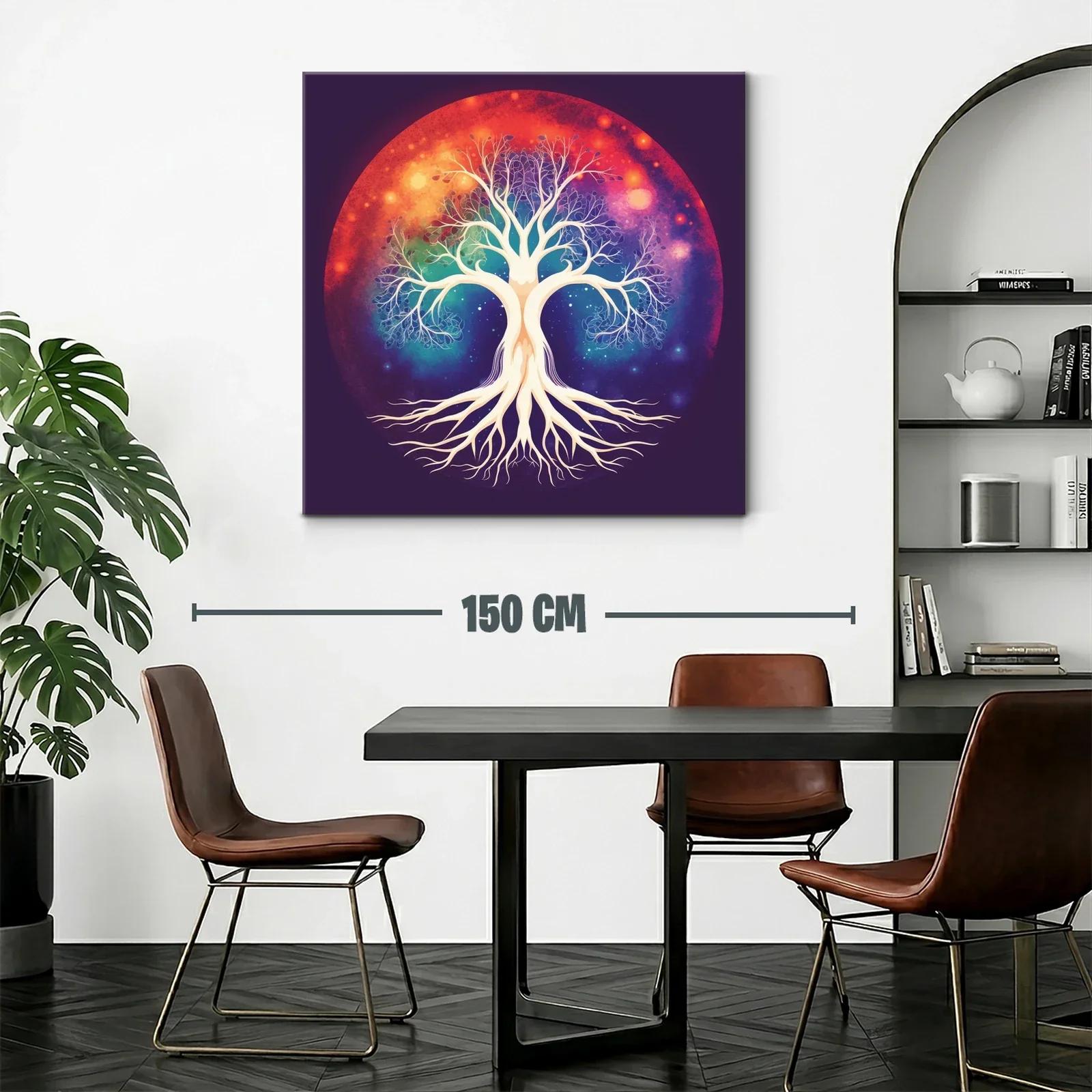 Árbol de la vida iluminado en vibrante fondo cósmico — miniatura 2