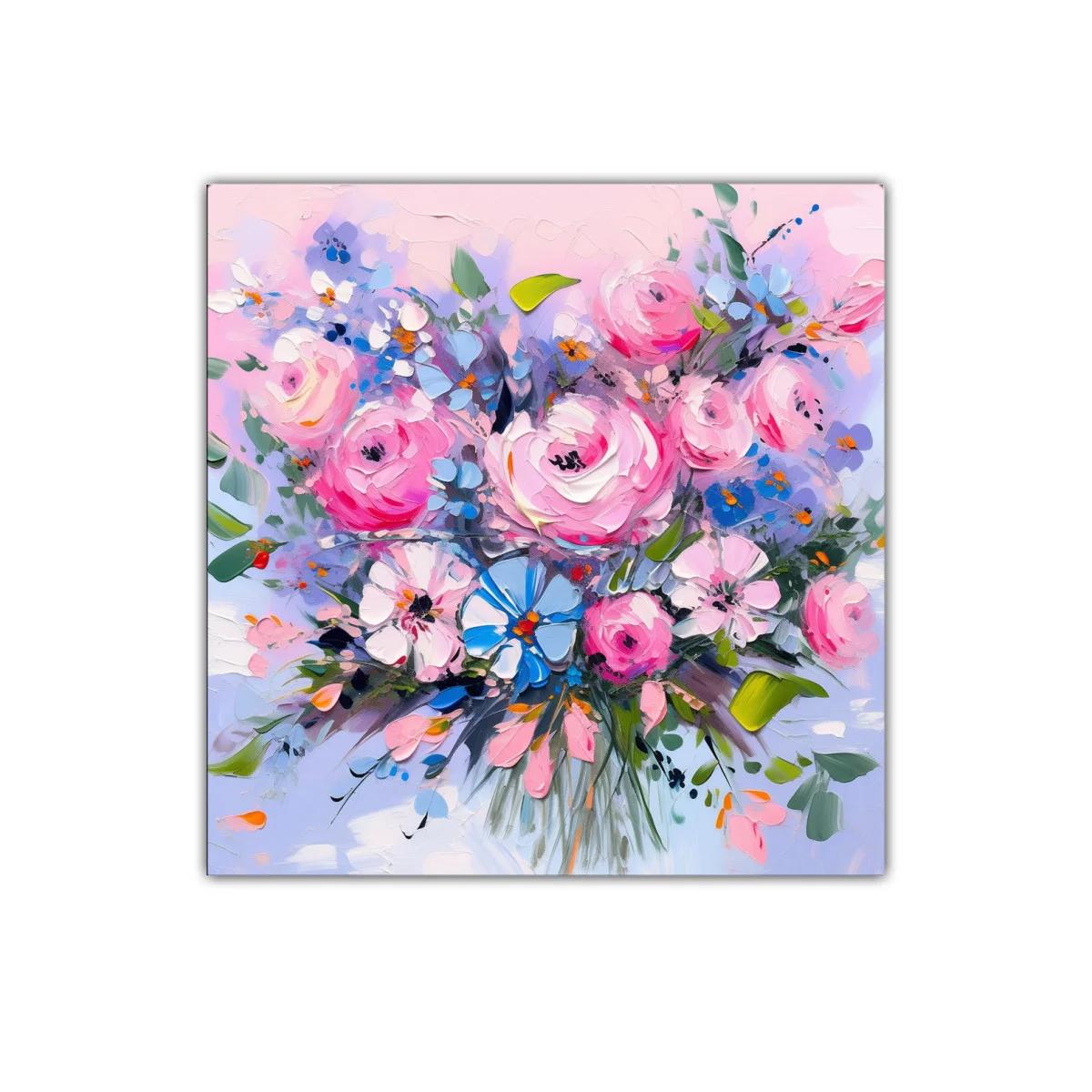Cuadro colorido con ramo floral vibrante y delicado — imagen principal