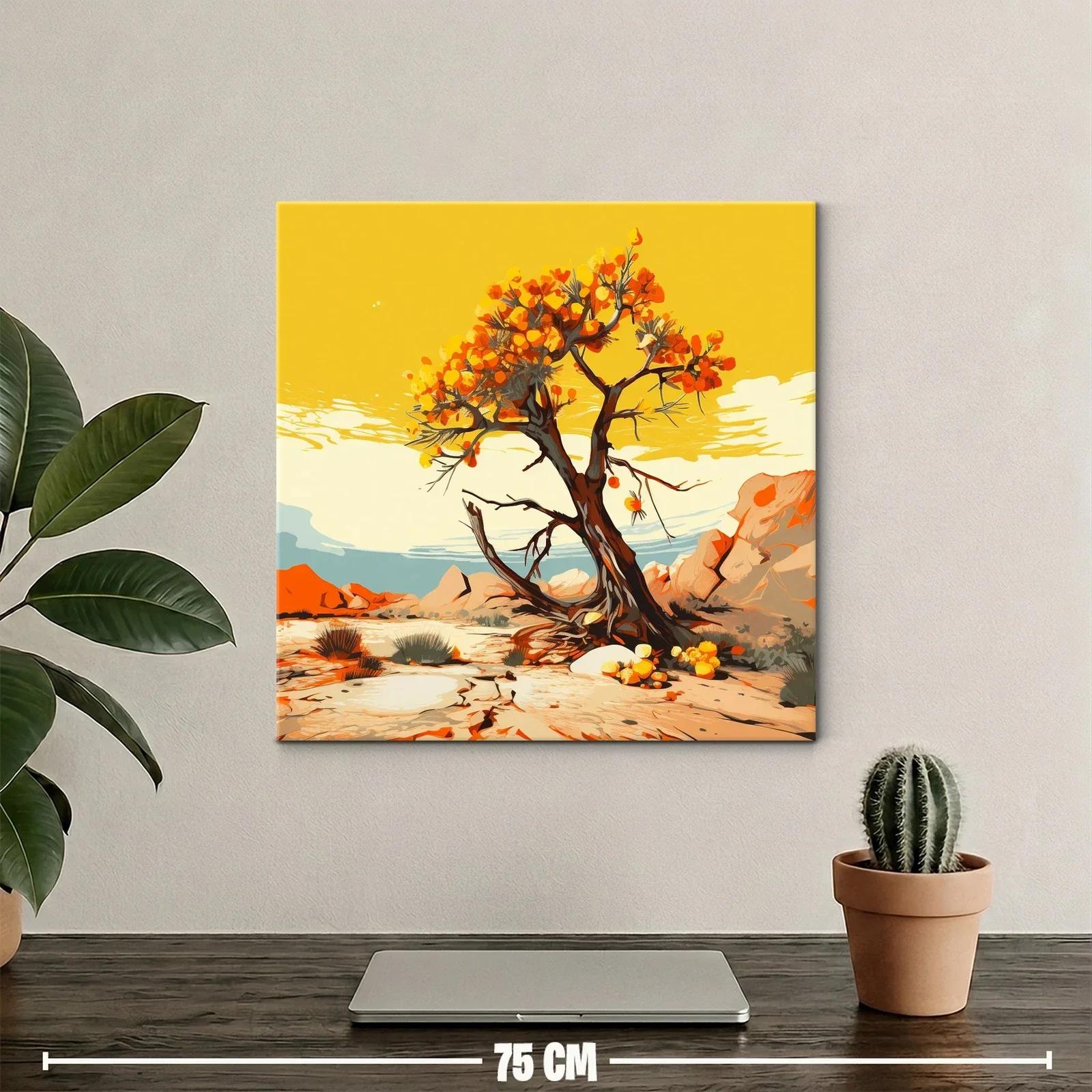 Árbol solitario con tonos cálidos en paisaje desértico — miniatura 2