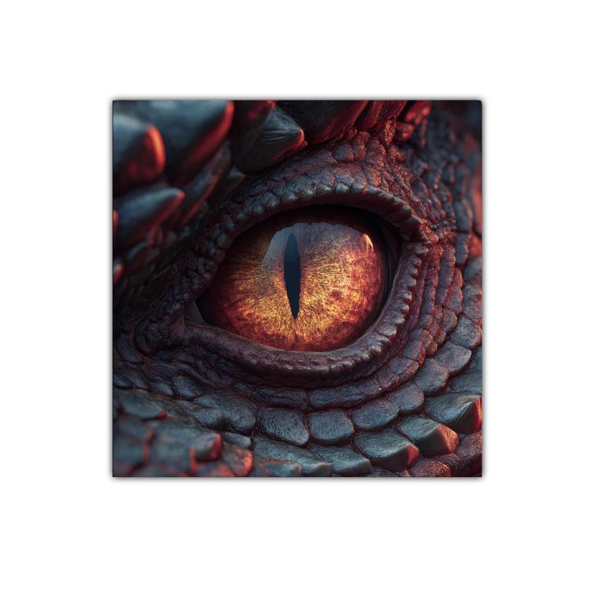 Impactante ojo de dragón con texturas intensas y colores cálidos — imagen principal