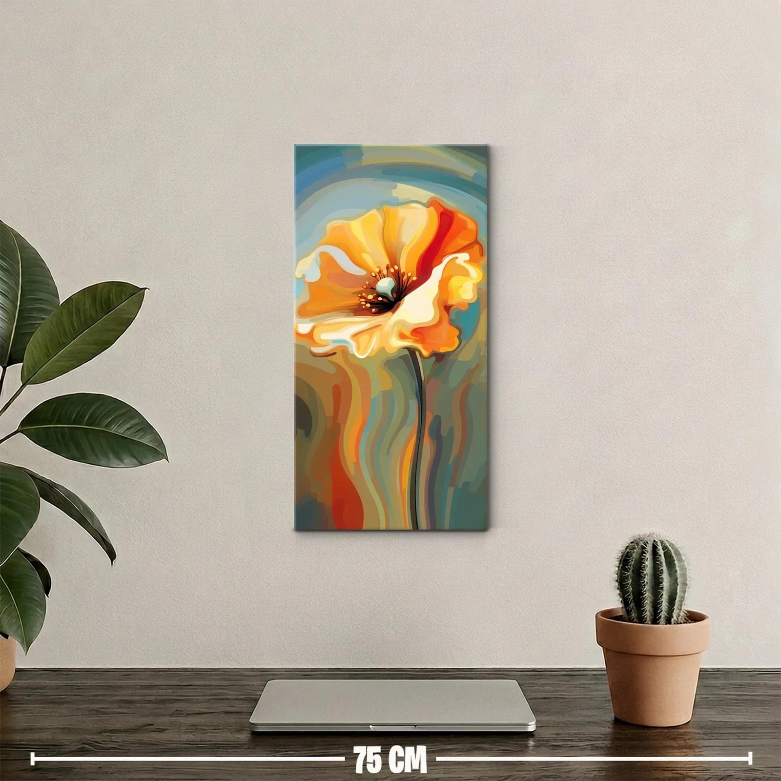 Cuadro amapola naranja con centro oscuro — miniatura 2