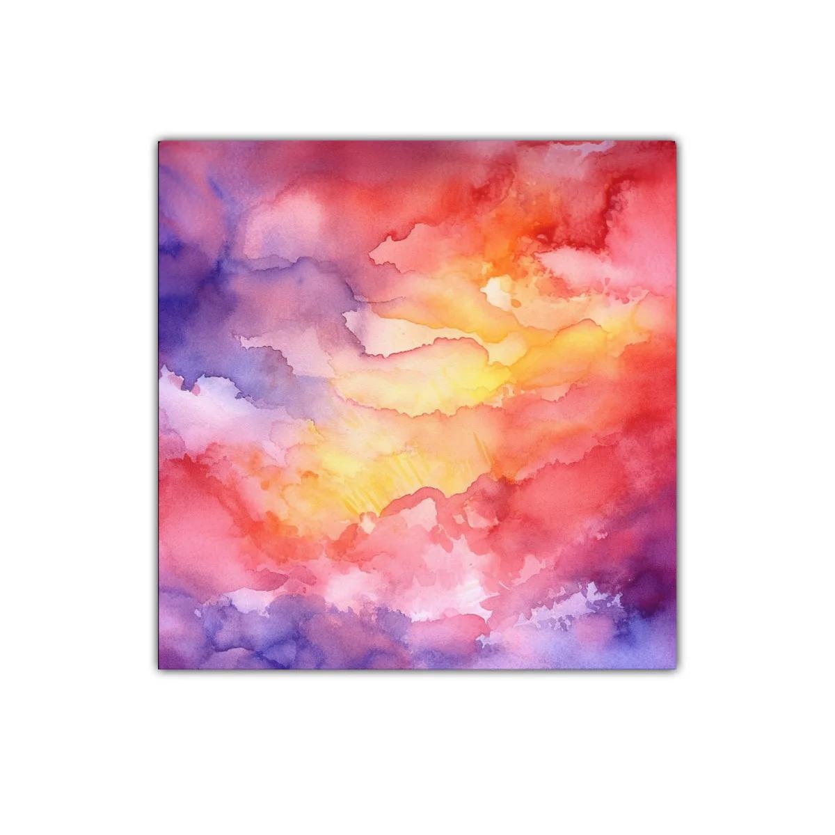 Cuadro decorativo con tonos cálidos y efecto acuarela — imagen principal