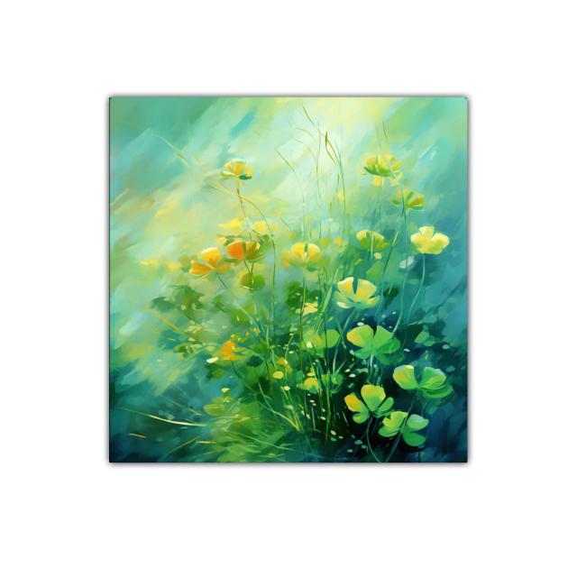 Ramillete de flores amarillas con luz natural vibrant