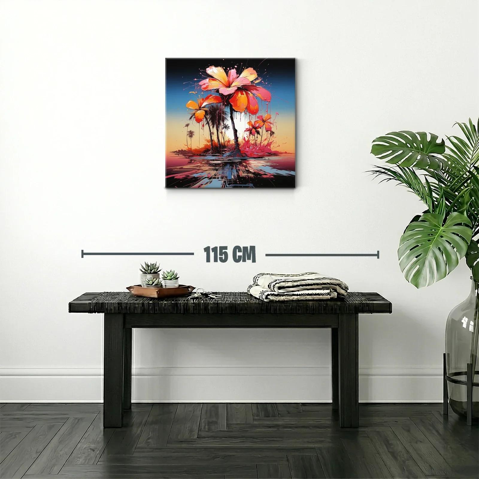Flores vibrantes con fondo degradado al atardecer — miniatura 2
