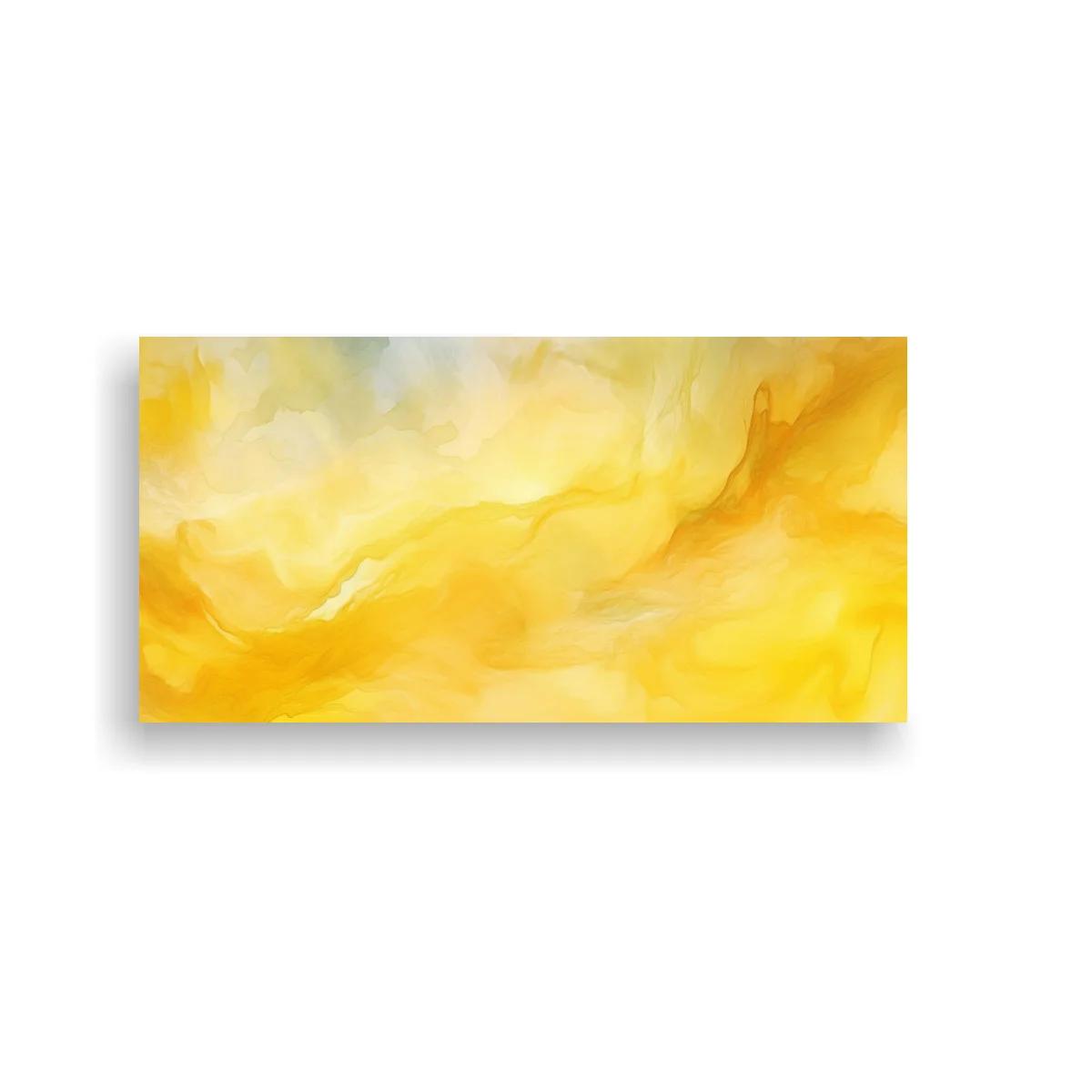 Cuadro nubes doradas abstractas con veladuras fluidas — imagen principal