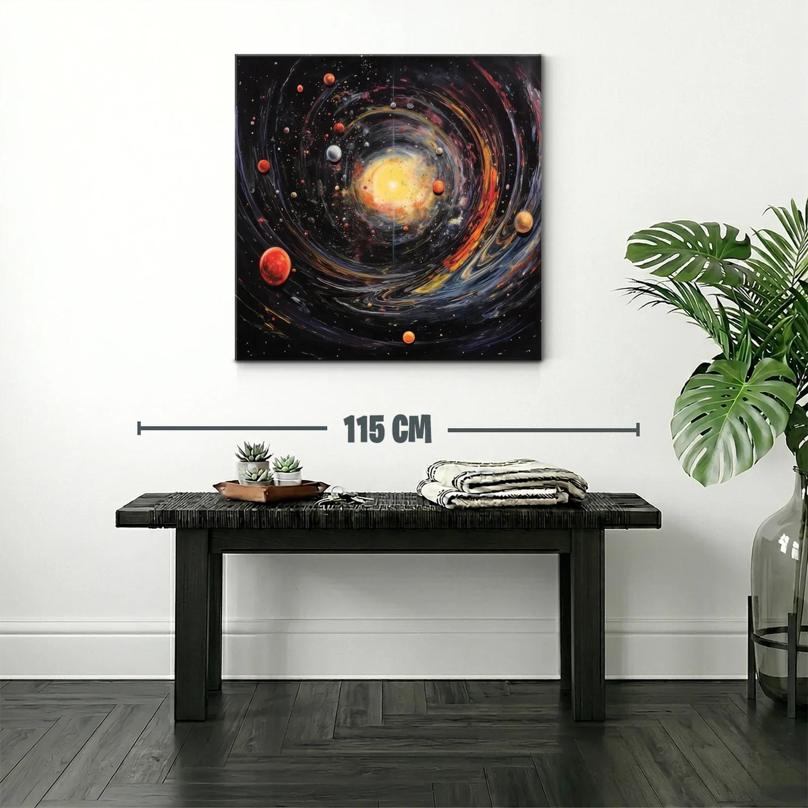 Explosión cósmica con planetas en movimiento dinámico — miniatura 2