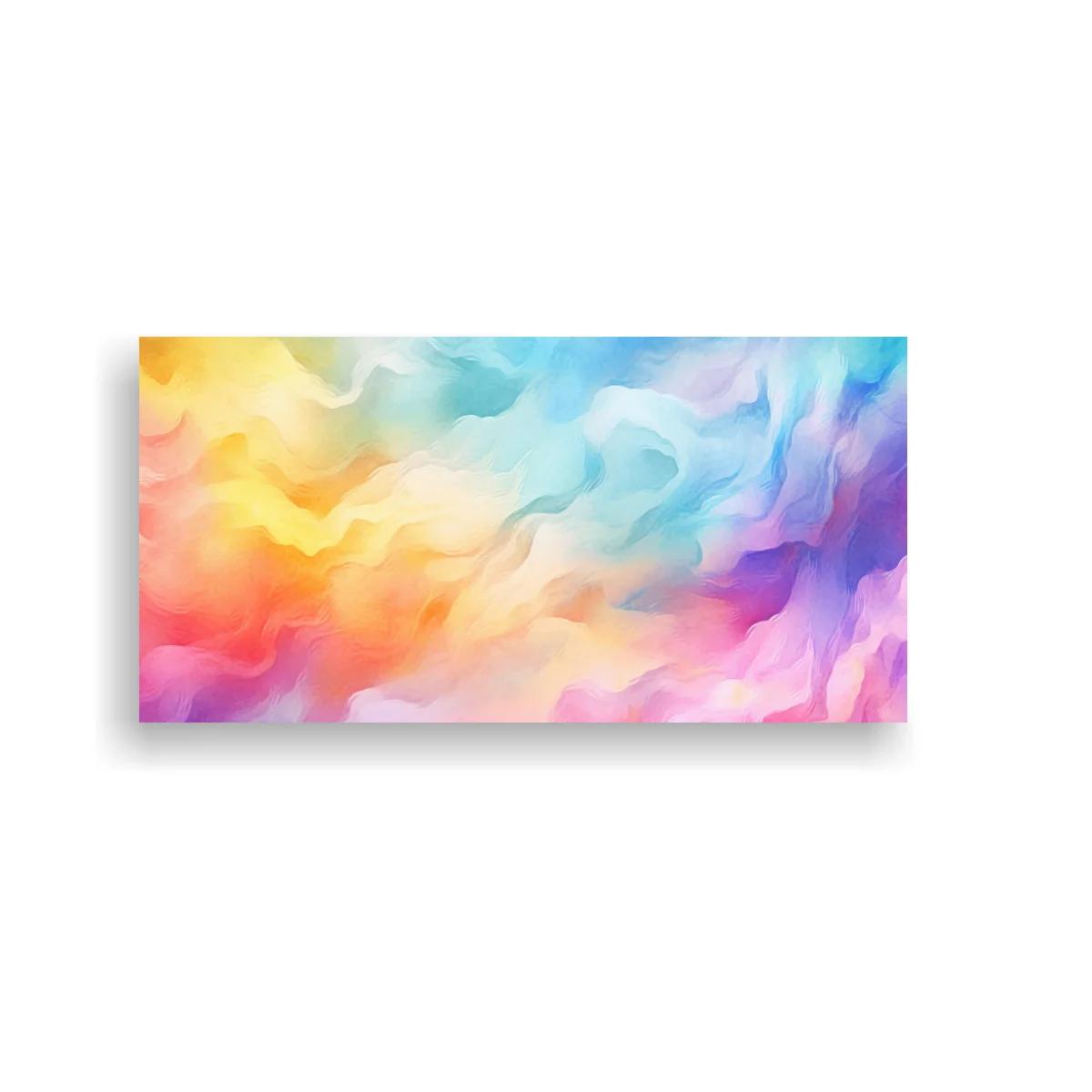 Cuadro nubes de color abstractas con ondas fluidas