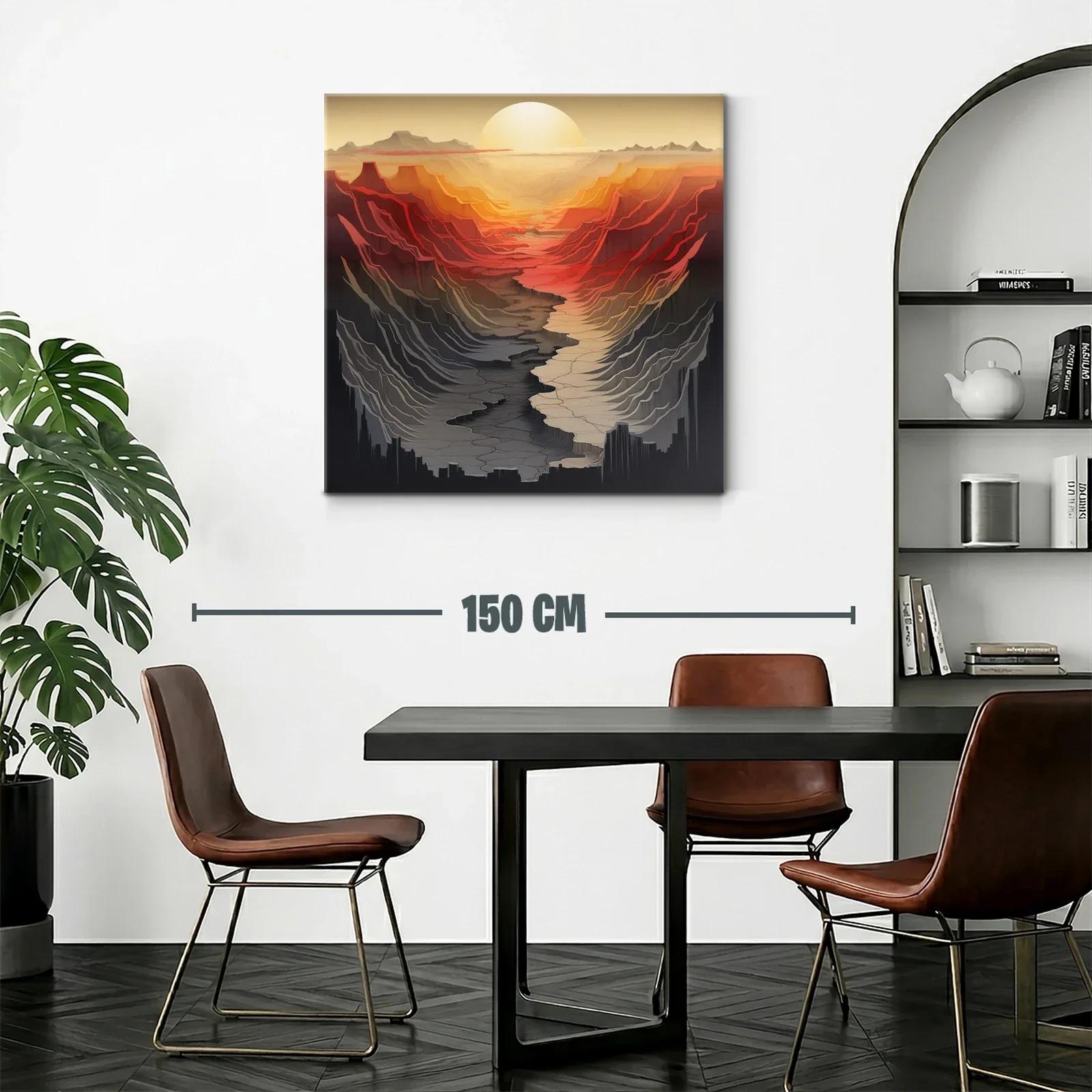 Atardecer en cañón con tonos cálidos y contrastes intensos — miniatura 2