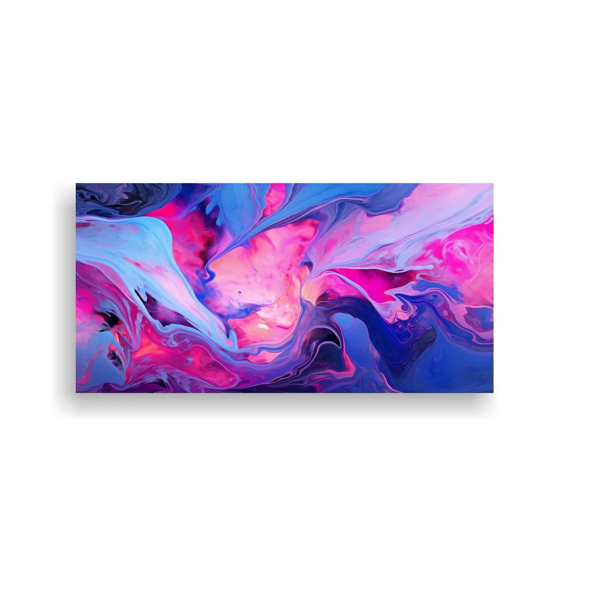 Cuadro remolino de pintura fluida en fucsia lavanda y violeta
