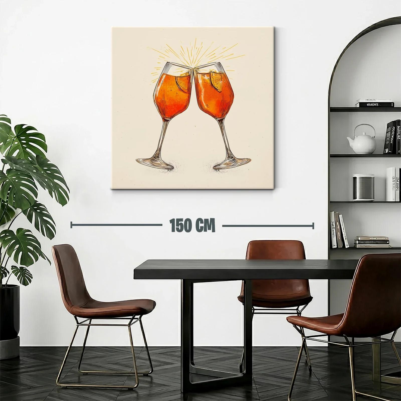 Brindis con copas de cóctel en elegante ilustración — miniatura 2