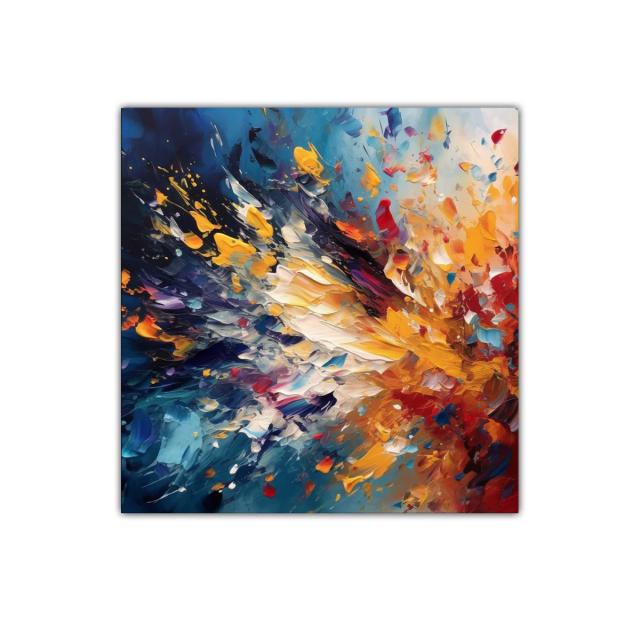 Explosión de color dinámico y energía vibrante en arte abstracto