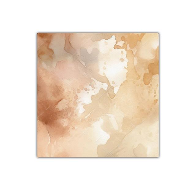 Cuadro decorativo de manchas acuareladas en tonos tierra