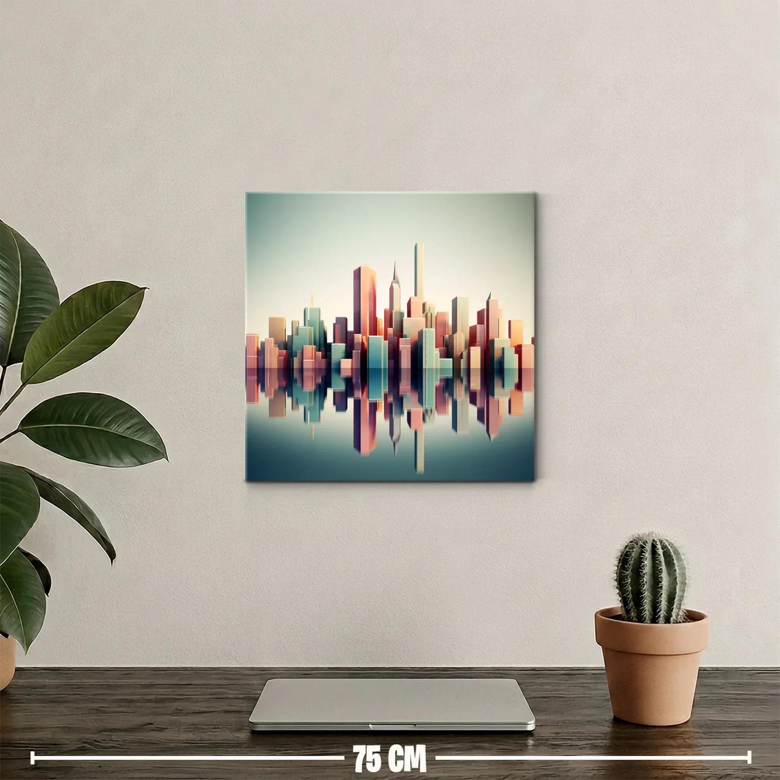 Reflejos urbanos en tonos pastel suaves y equilibrados — miniatura 2