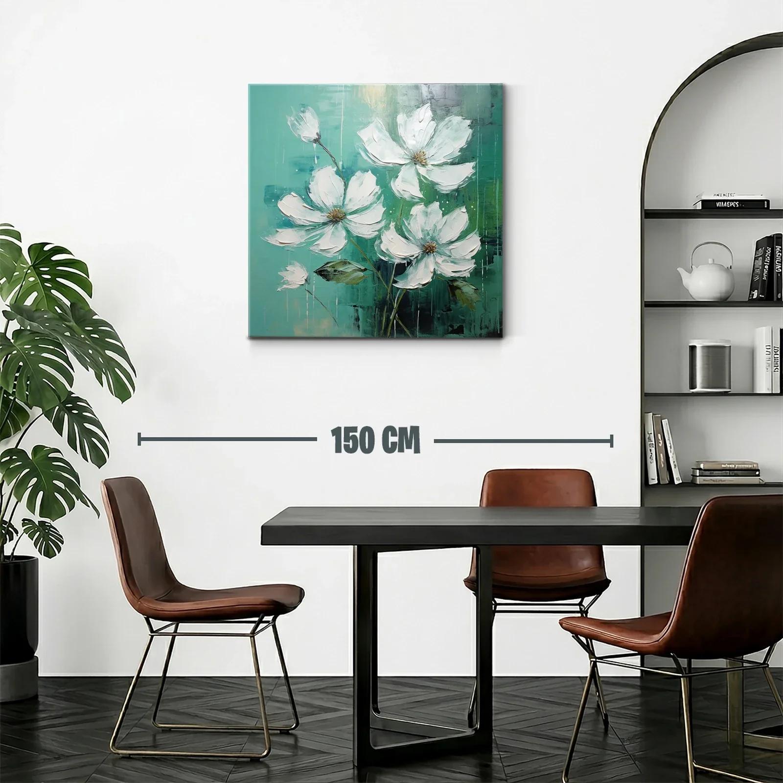 Floral delicadeza en tonos verdes y blancos — miniatura 2