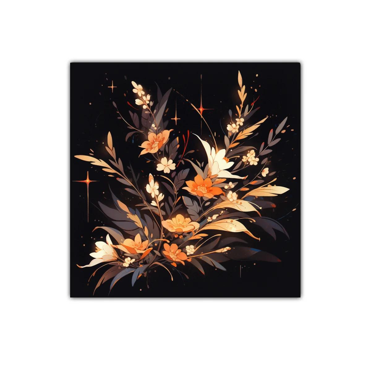 Flores doradas en contraste oscuro para espacios elegantes — imagen principal