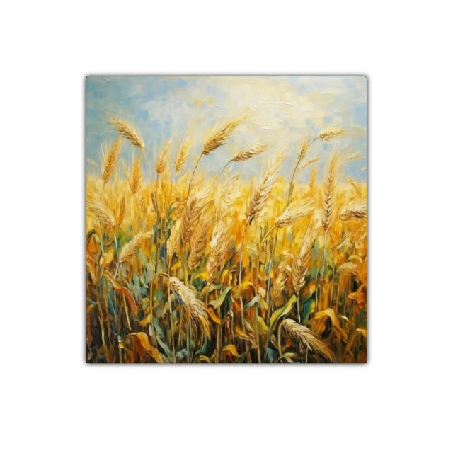 Trigal dorado bajo un cielo sereno y claro