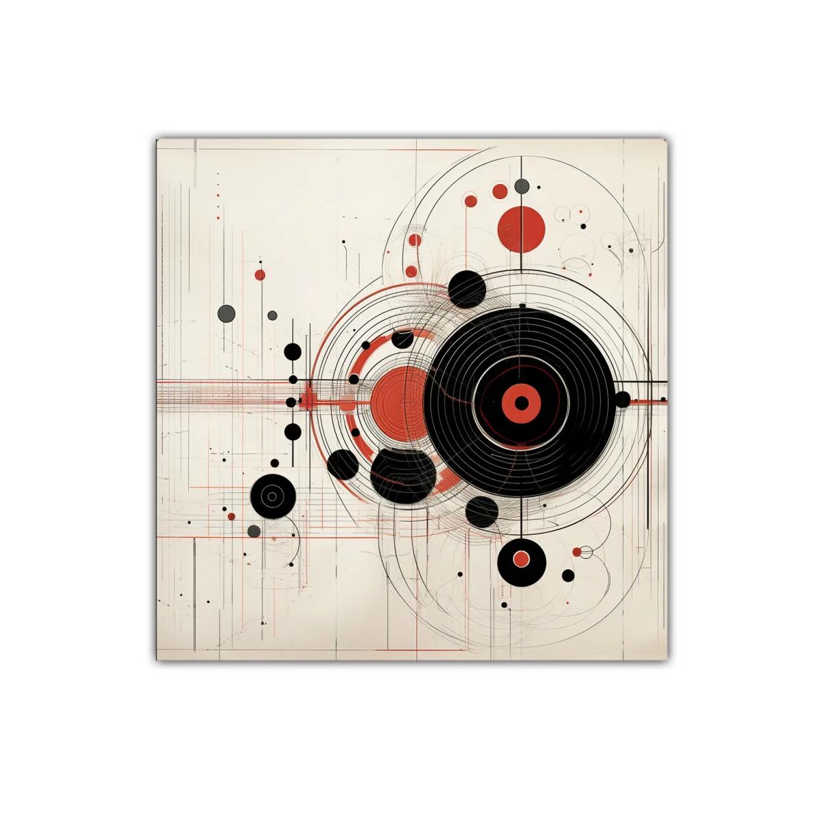 Composición geométrica con círculos y líneas dinámicas — imagen principal