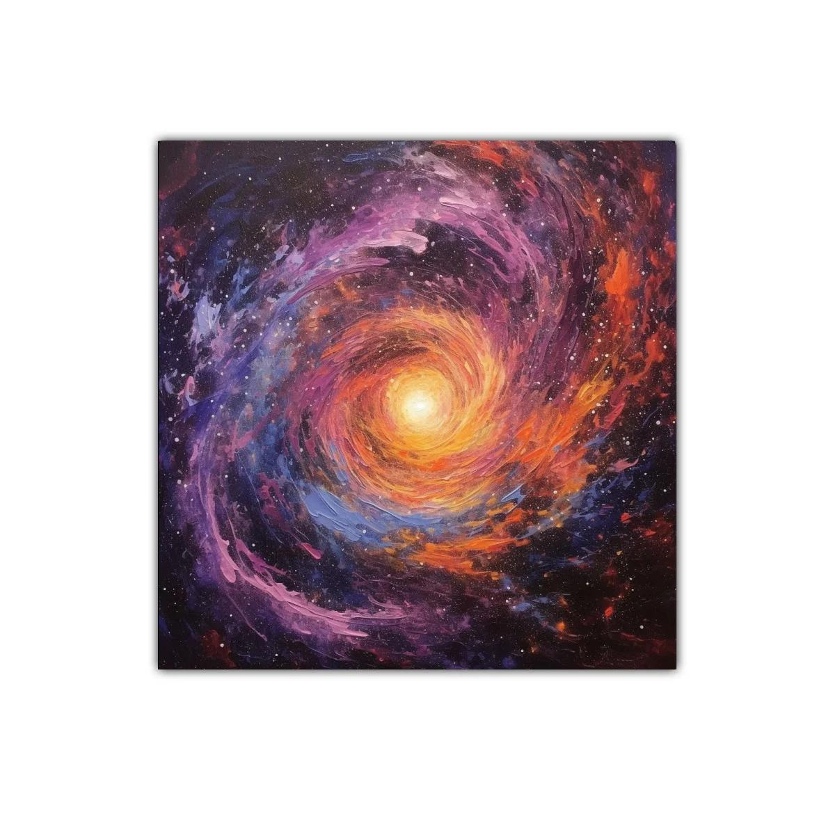 Cuadro abstracto espiral cósmica llena de energía y color — miniatura 1